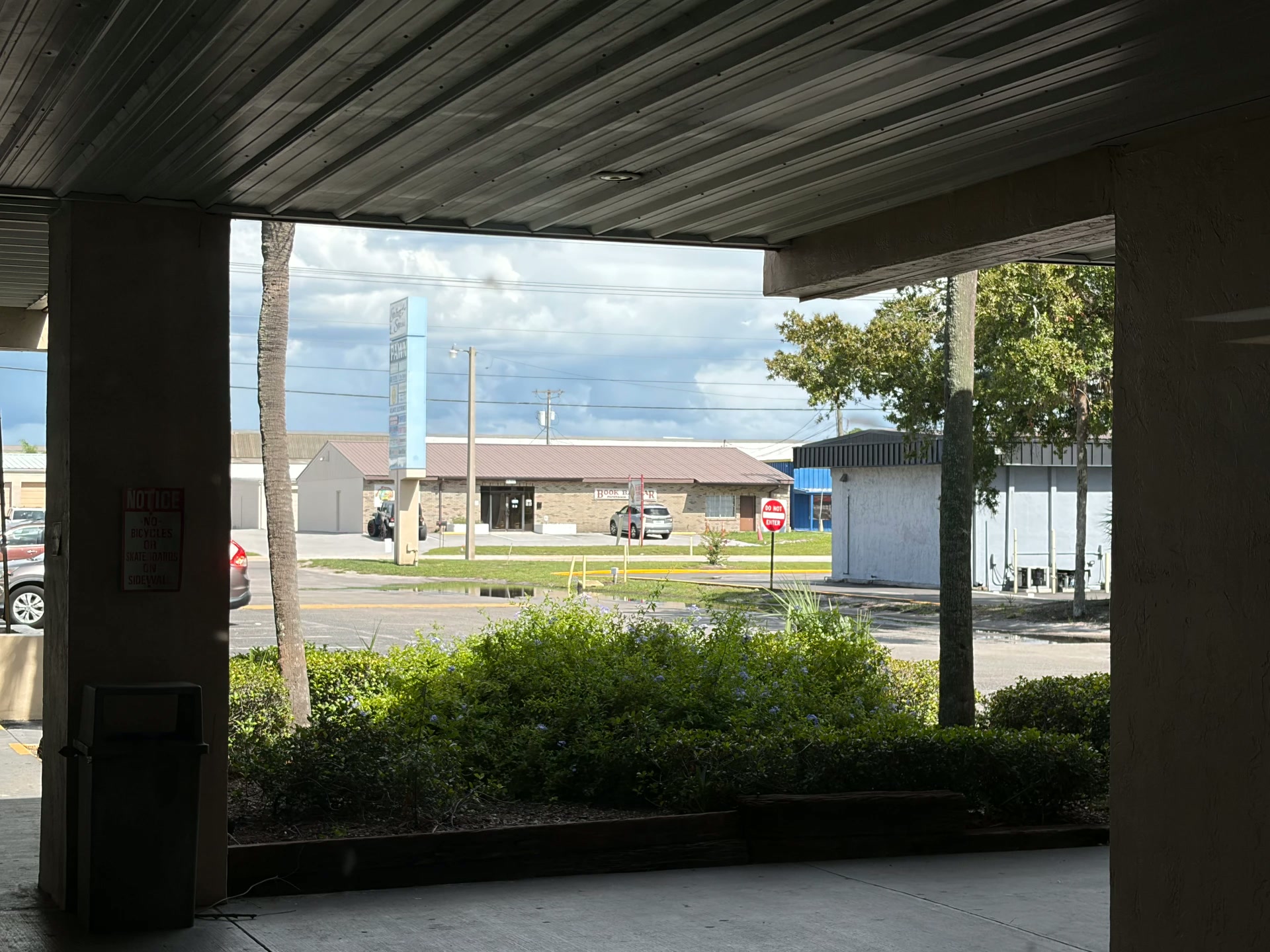 View of BookaReaderville from inside the Mustard Seed shop window